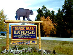 Black Bear Lodge sign
